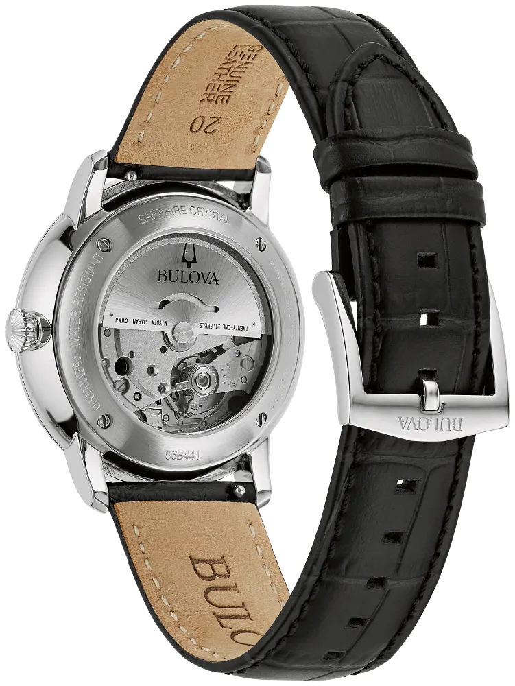 Bulova Hudson Automatic Black Dial Mens Watch 96B441