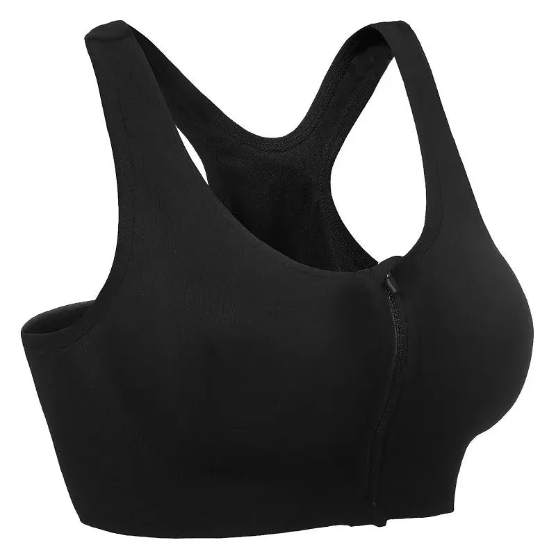 Cloud Hide Sports Bra Women Front Zipper - Push Up Yoga Crop Top Bras Vest Sportswear