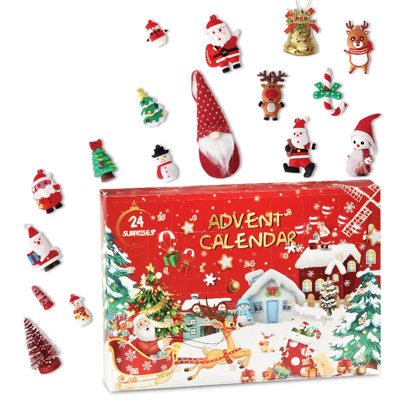 Creative Countdown Christmas Calendar Blind Box Toy Pendant Surprise Gift