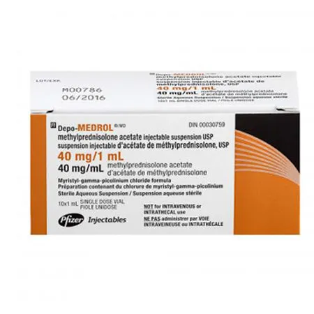 Depo-Medrol for Injection 40 mg, 1 mL x 25/Pack (Rx)