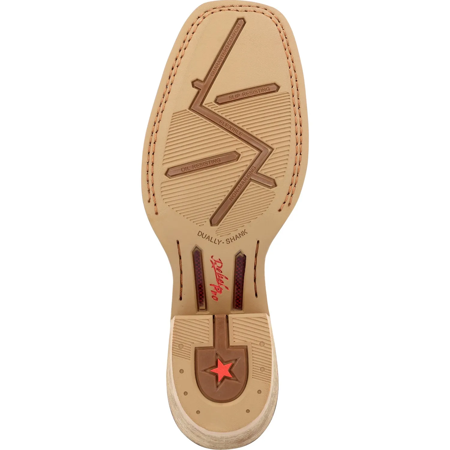 Durango Mens Rebel Pro Rodeo Rodeo Tan Leather Cowboy Boots