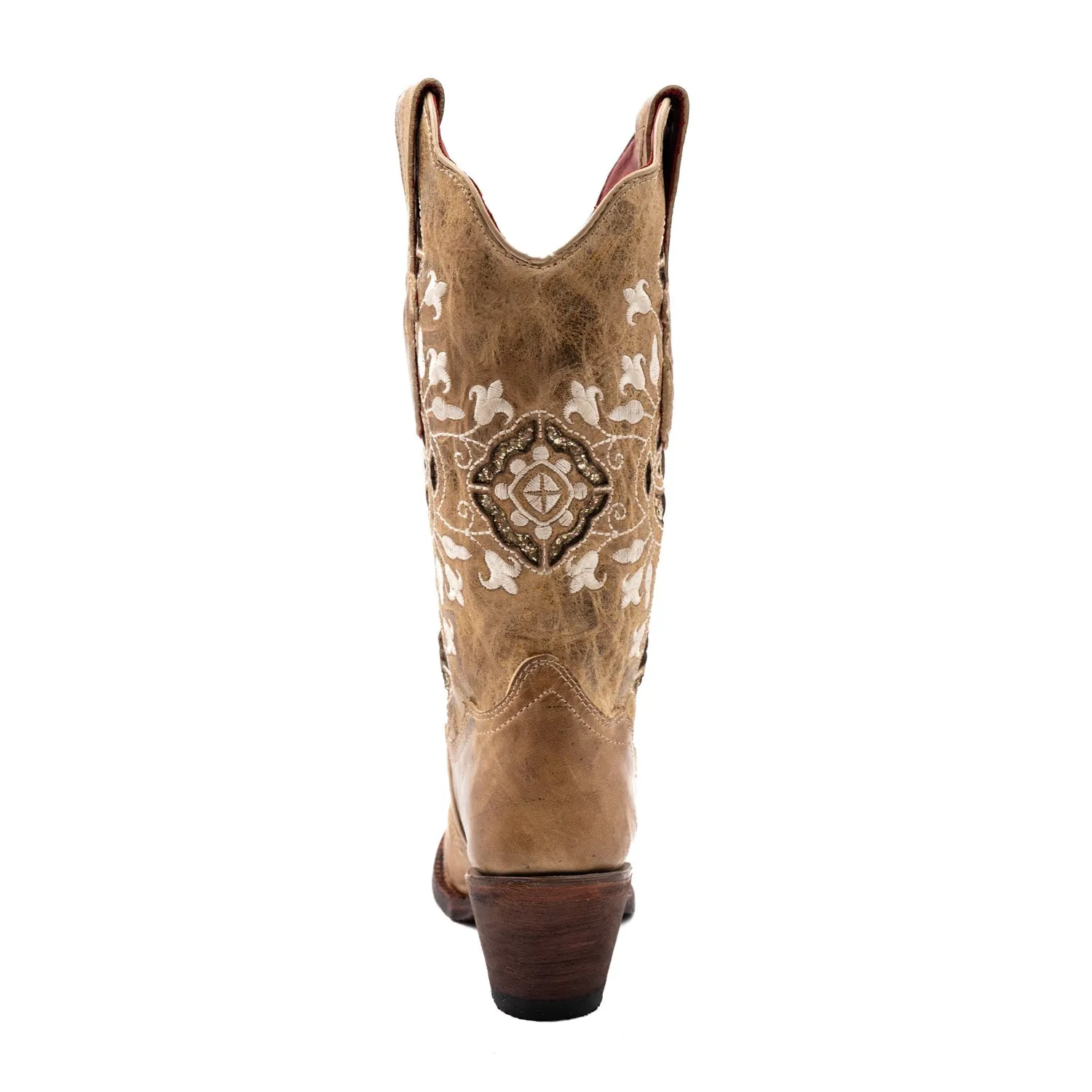 Ferrini Womens Empress Snip Toe Latte Leather 13in Cowboy Boots