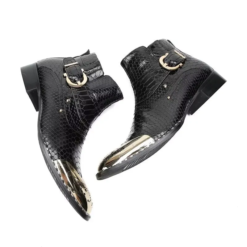 Genuine Leather Elegant British Zipper Calf Boots