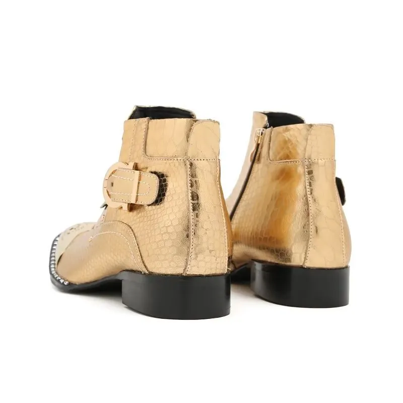 Genuine Leather Elegant British Zipper Calf Boots