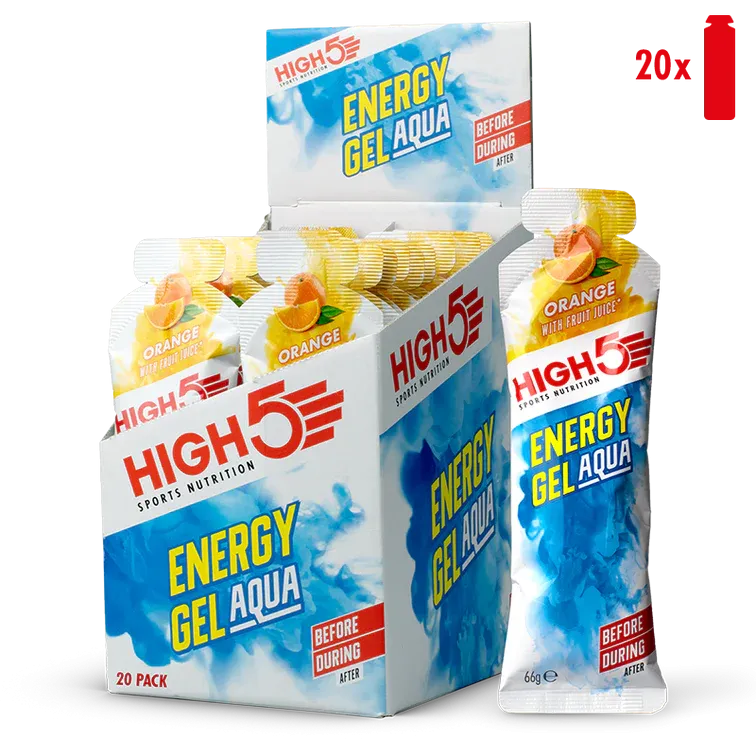 High 5 Aqua Energy Gel 20 Pack Box - Orange