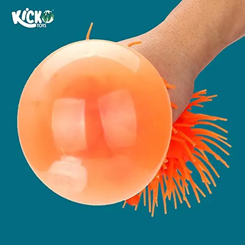 Kicko Puffer Balls 6 Pack 55 Inch Squishy Balls Kids Sensory Game Stress Relief