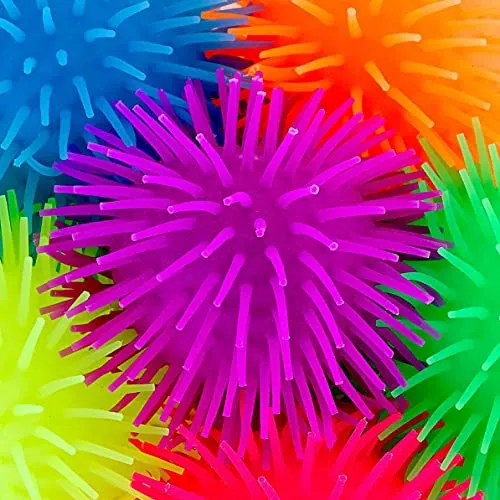 Kicko Puffer Balls 6 Pack 55 Inch Squishy Balls Kids Sensory Game Stress Relief
