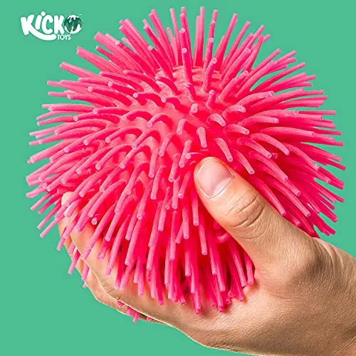 Kicko Puffer Balls 6 Pack 55 Inch Squishy Balls Kids Sensory Game Stress Relief