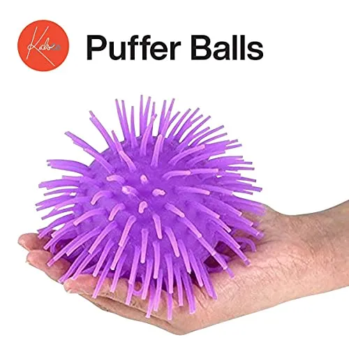 Kicko Puffer Balls 6 Pack 55 Inch Squishy Balls Kids Sensory Game Stress Relief
