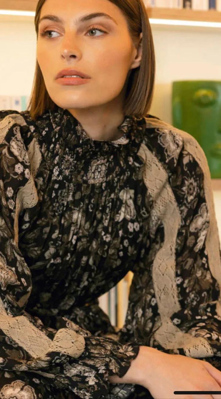 Miss June Paris Adele Dress - Black - DH37