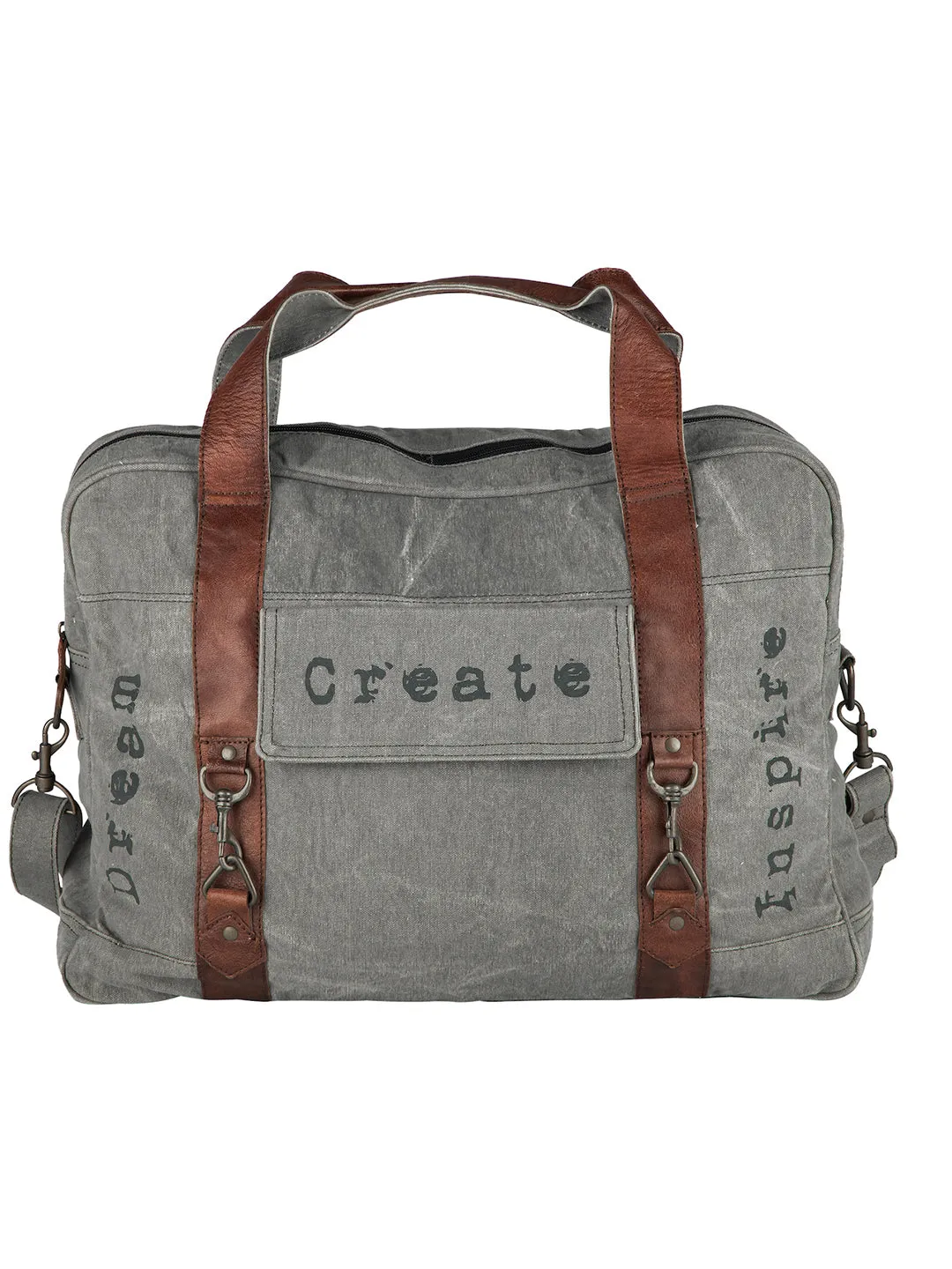Mona B Upcycled Canvas Duffel Gym Travel and Sports Bag With Stylish Design for Men and Women: Dream