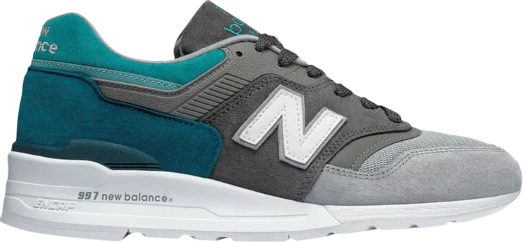 New Balance 997 Made in the USA 'Grey Turquoise' sneakers, white