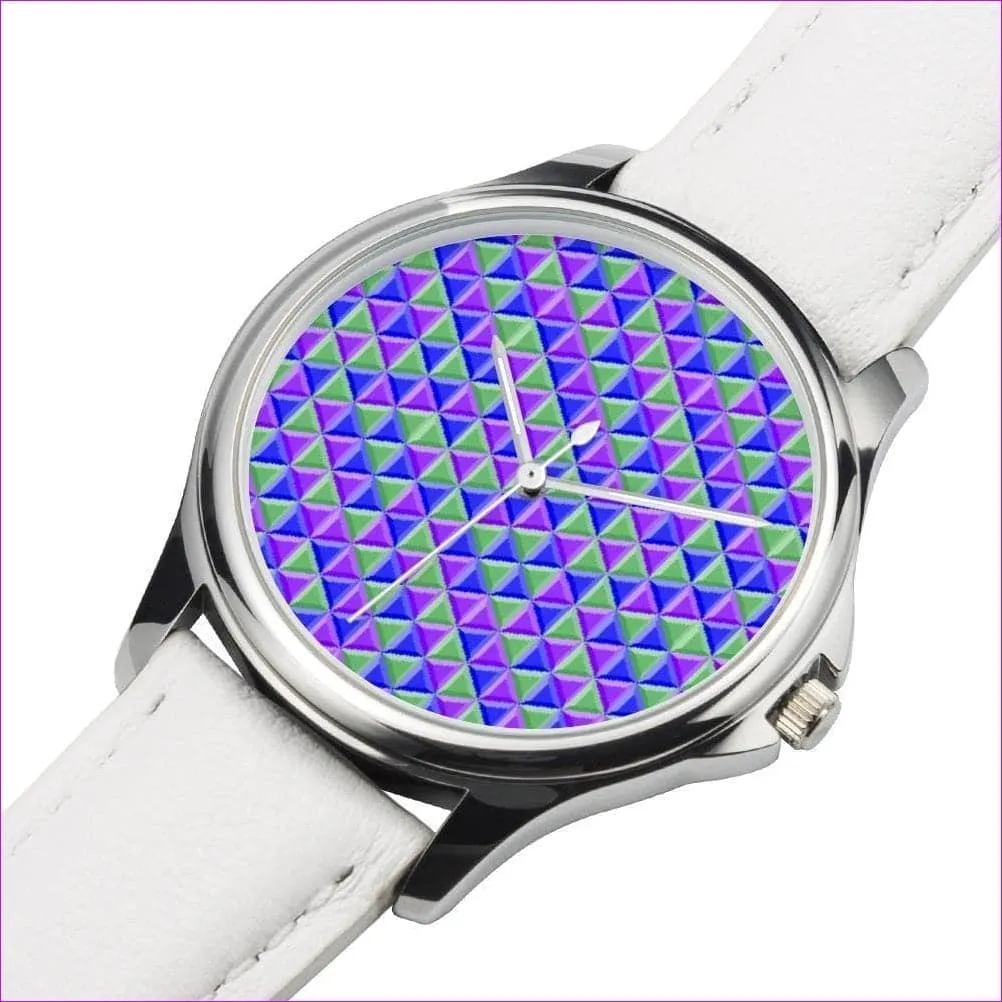 Royal Pyramid Genuine Leather Watch