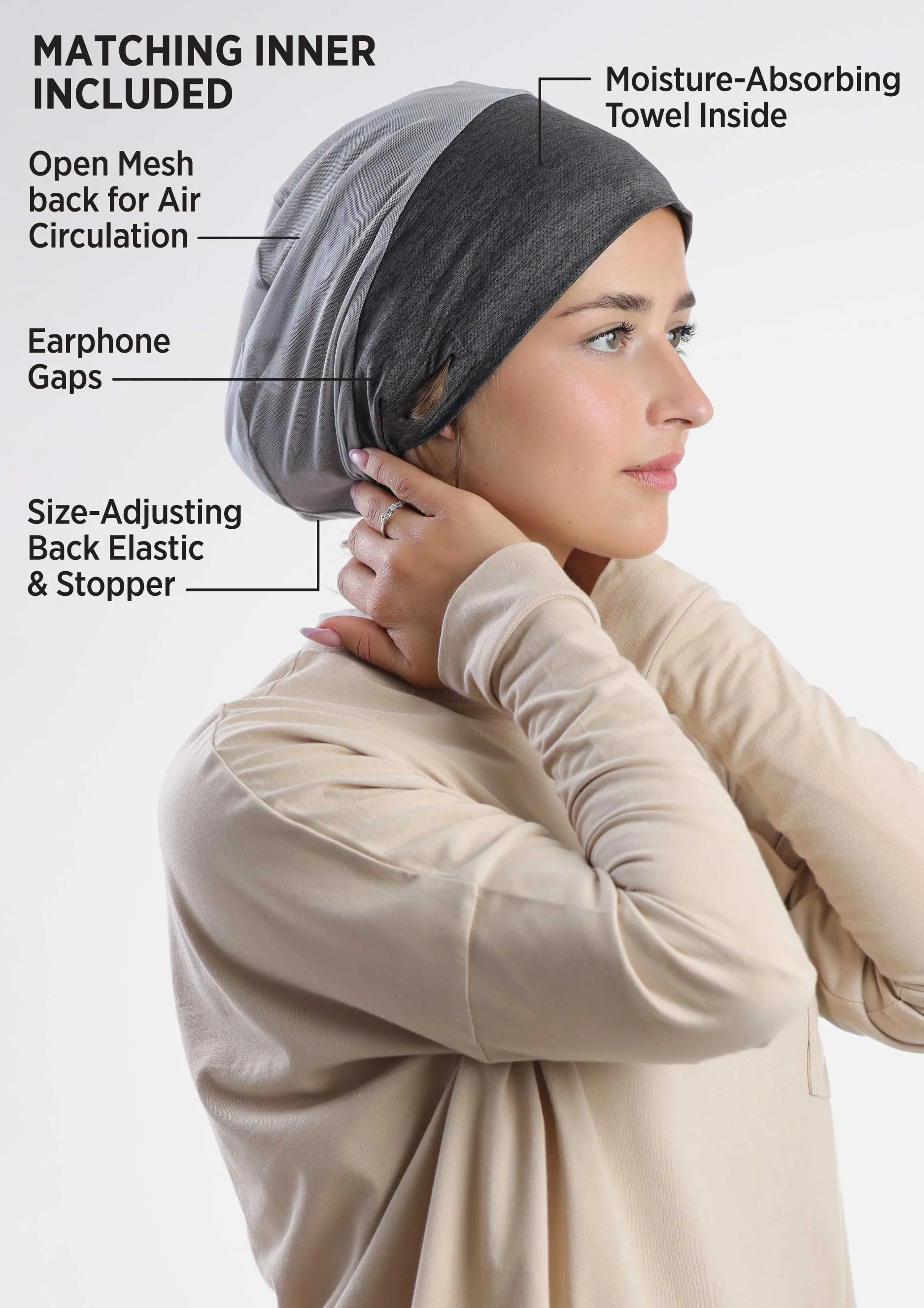 Sports Capshawl Hijab Heather